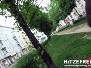 Preview 5 of HITZEFREI.dating STREET-FUCK with GERMAN Brunette LULLU GUN