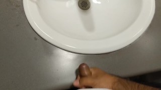 First time public restroom cum all over!!!!