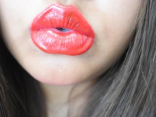 red lipstick, big red lips, verified amateurs, 60fps