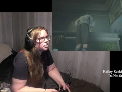 BBW Gamer Girl Drinks and Eats While Playing Resident Evil 2 Part 4