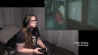 BBW Gamer Girl Drinks and Eats While Playing Resident Evil 2 Part 5