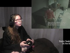 BBW Gamer Girl Drinks and Eats While Playing Resident Evil 2 Part 6