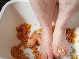 Fun with cornflakes,cream and dildo