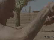 Preview 4 of Hot Grandpa Hooks Up With Porn Stars - Calvin Banks, Alex Mecum, Max Adonis