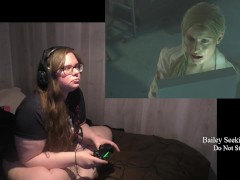 BBW Gamer Girl Drinks and Eats While Playing Resident Evil 2 Part 8
