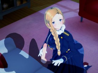 Azur Lane Hood Gives Handjob and Fucks in White Gloves