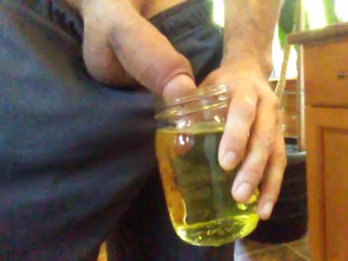 Filling a Mason Jar with my Piss then Drinking all of it
