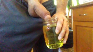 Filling A Mason Jar With My Piss Then Drinking All Of It