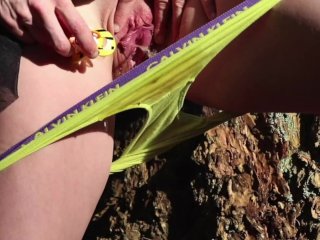 Piss in the Park Still Collection - close-ups of Pussy, pee hole clit