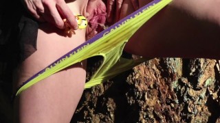 Close-Ups Of Pussy Pee Hole Clit In Piss In The Park Still Collection