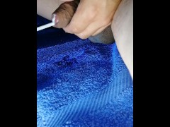 Injecting lotion into my flaccid uncircumcised korean cock, real kink!