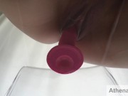 Preview 3 of Close up dildo riding tight teen