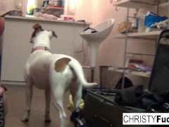 Three Sexy pornstars play with each other's pussies