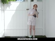 Preview 1 of Brace Faced - Redhead Teen Gets Cum On Braces