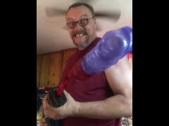 Sir Lance Thrustalot demonstrating the Ryobi Dild-all attachment. ;)