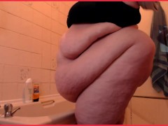 BBW SSBBW STRIPS OFF READY FOR THE SHOWER CURVY BODY