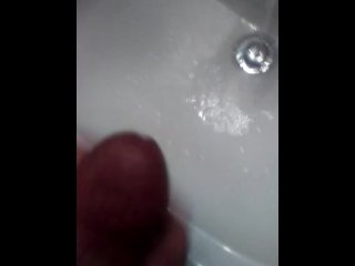 Chubby perv jerking his cock off