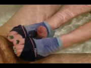 Preview 2 of Sockjob playtime in the tub