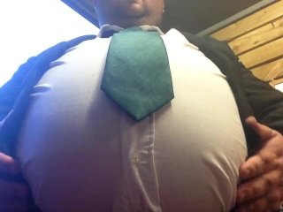belly, suit, solo male, fat