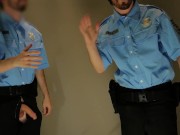 Preview 1 of Two police officers have a bit of an awkward handshake