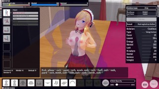 Blonde Maid with Big Titties Serve Her Master With Her Tits COM3D2