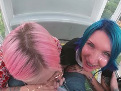 Risky ferris wheel blowjob w slutty 