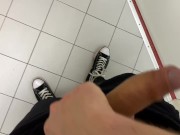 Preview 1 of Hot boy Jerkin Off in Toilet at Gym (RISKY)/ Almost caught ! /Hunks /Cute