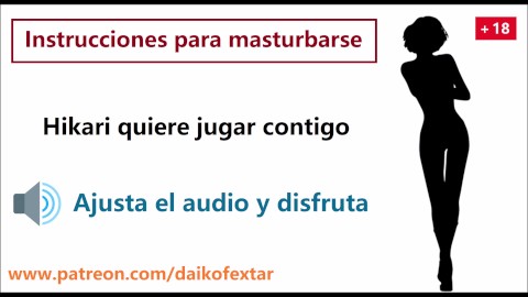Audio JOI en español, Hikari quiere jugar contigo. Instrucciones pajas.