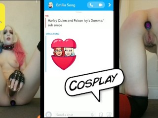 Harley Quinn e Poison Ivy Snapchat Anal do Domme/sub (visualização Estendida)