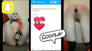 Harley Quinn e Poison Ivy Snapchat anal do Domme/sub (visualização estendida)