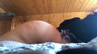 BBW When Alone At Home Hums A Pillow Until I Cum Loudly