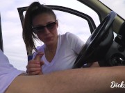 Preview 4 of STRANGER FINGERING MY DICK AND DOING BLOWJOB IN THE CAR CUM IN THROAT