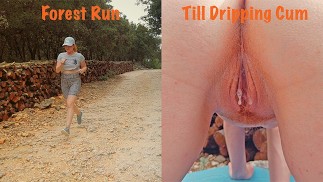 Ginger Redhead Forest Run 以滴水毛茸茸的猫户外中出结束