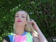 Preview 1 of GERMAN SCOUT - COLLEGE TEEN LIZ TALK TO FUCK AT STREET CASTING 