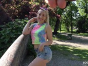 Preview 2 of GERMAN SCOUT - COLLEGE TEEN LIZ TALK TO FUCK AT STREET CASTING 