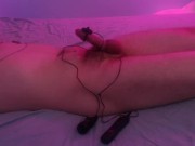 Preview 3 of Left alone restrained with a vibrator and post orgasm torture