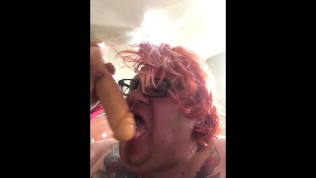 Dildo suck