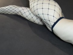 Crossed Legs Fetish, Syntribate in Black Fishnets ~DirtyFamily~
