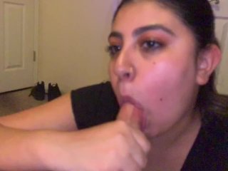 Gives Step Dad_Amazing Blowjob and Swallows