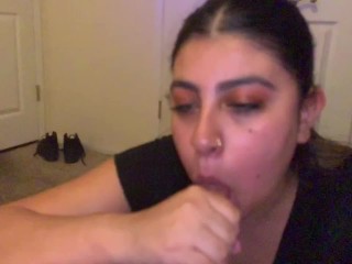 gives step dad amazing_blowjob and swallows