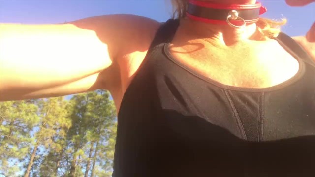 BDSM Amateur MILF Painslut Sex Slave Training - Outdoor Run and Pissing