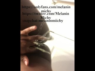 wet pussy, squirting, public, ebony girl