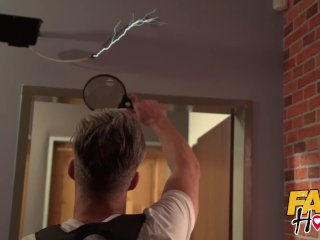 Fake Hostel Furious threesome with squirting orgasms and huge cock screenshot number 1