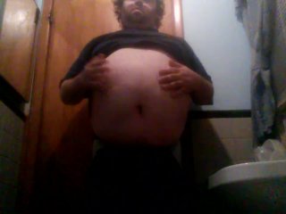 Trying to chug but I'm too stuffed