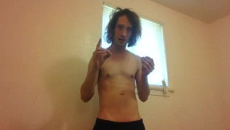 Topless Transgirl Taking Hormone Replacement Pills; Almost 1 yr. on HRT