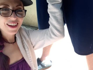 Sitting On the Driveway, while he controls my vibrator