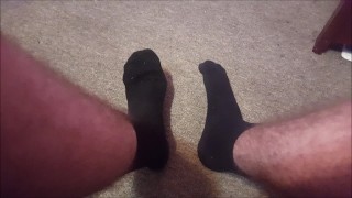 FEET ASMR WITH WHOLESOME ENDING. (BLACK SOCKS)