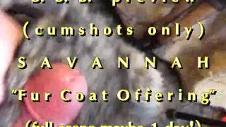 BBB preview: Savannah "Fur Coat Offering"cum only WMV with SloMo