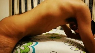 Humping my bed + moaning