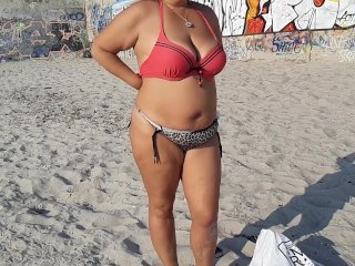 Full naked. Undress on beach and change clothers